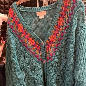 💜Vintage y2k Jamie Scott acrylic hand knitted sweater 90s